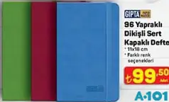 GIPTA 96 YAPRAKLI DİKİŞLİ SERT KAPAKLI DEFTER 11X18 CM indirimli fiyat GIPTA 96 YAPRAKLI DİKİŞLİ SERT KAPAKLI DEFTER 11X18 CM fiyat ve kampanya bilgisi